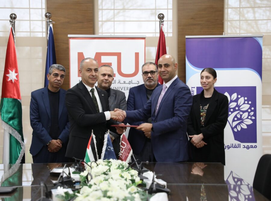 Middle East University signs a Memorandum of Understanding with the Institute of Law and Society to build human rights capacity
