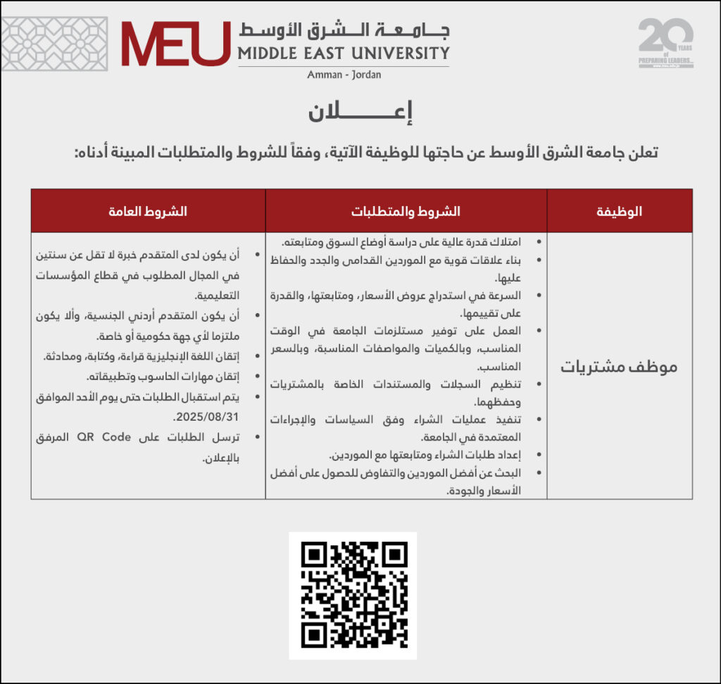 اعلان توظيف