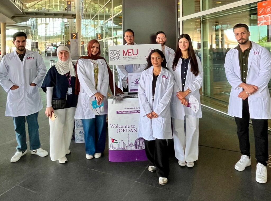 MEU Pharmacy Students Deliver Health Awareness Campaign at Jordan’s Aerial Gateway.